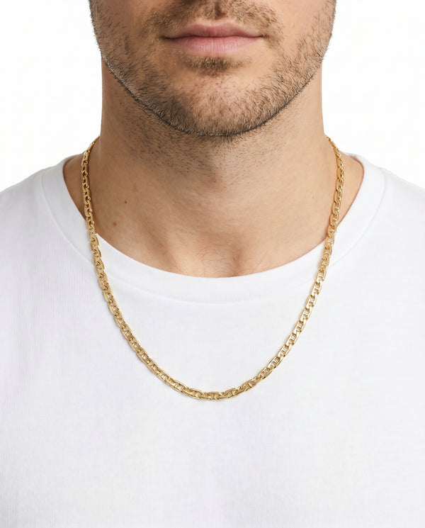 Marinerlänk Halsband i 14K guld, 54 cm, 25.3 g