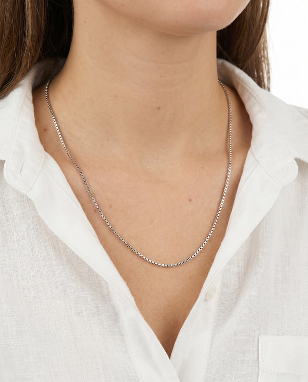 Venezia Halsband i 14K vitt guld, 47 cm, 2.7 g