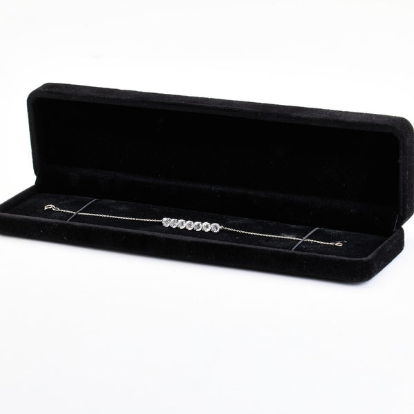 Modern tennisarmband med diamant (2 ct) i 14K vitt guld, 17.5 cm, 2.05 g