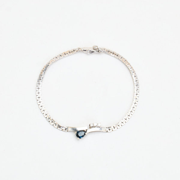 Länk Armband i 14K vitt guld, 18.5 cm, 6.02 g