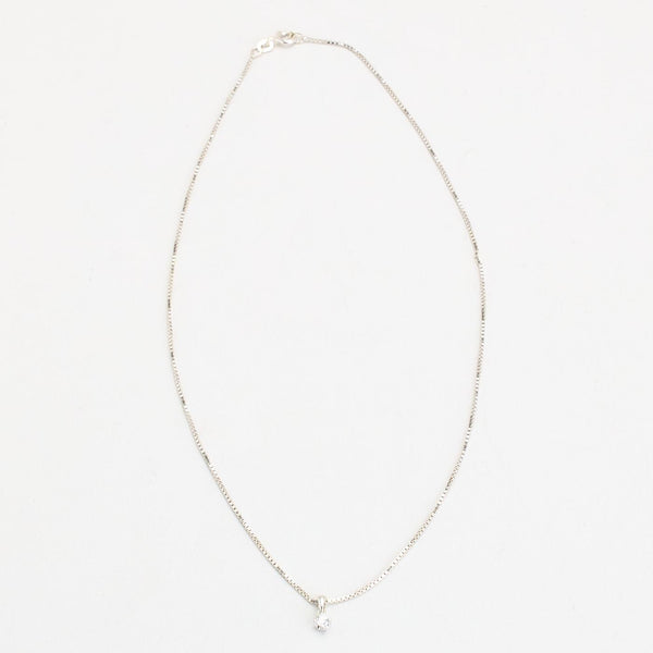 Venezia solitärhalsband med diamant (0.11 ct) i 14K guld, 41 cm, 2.9 g
