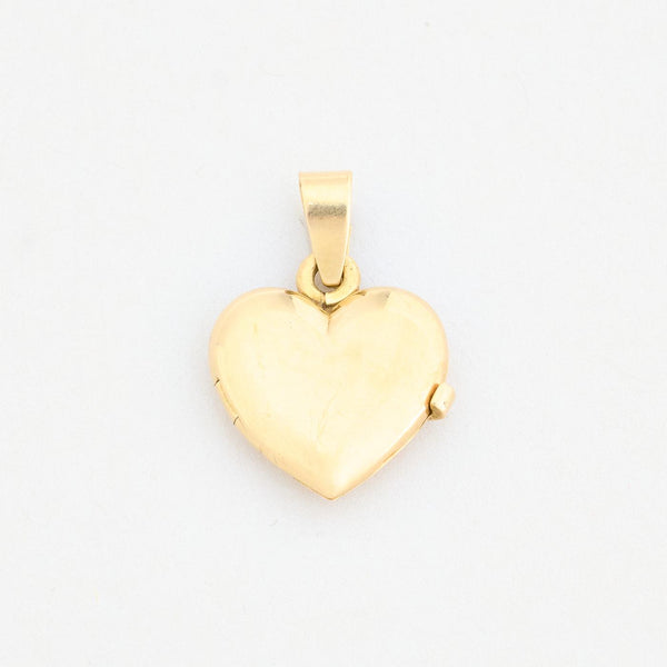 Hjärta Medaljong i 14K guld, 2.5 cm, 2 g