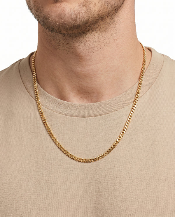 Pansar Halsband i 8K guld, 49 cm, 13 g