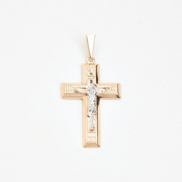 Kors med krucifix i 14K guld, 5 cm, 3.75 g