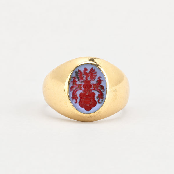 Monogram klackring i 14K guld strl. 18.5 / strl. 58