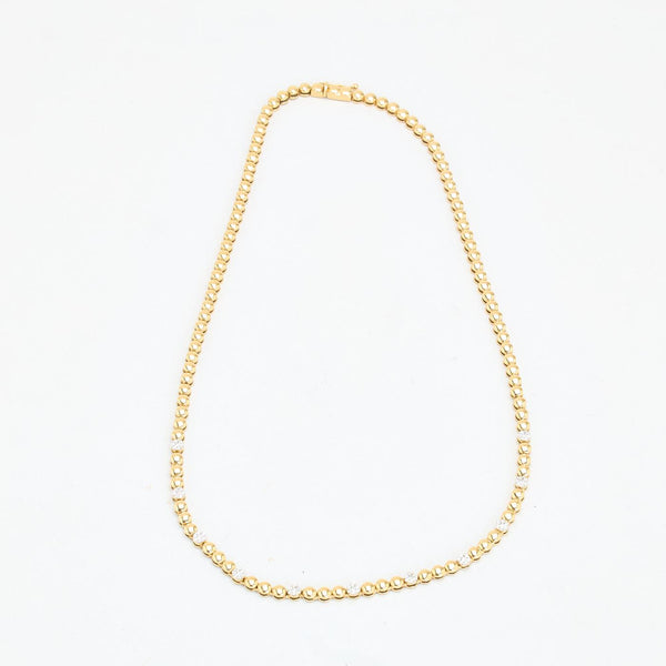 Kul Halsband med diamant (0.56 ct) i 14K guld, 44 cm, 19.45 g