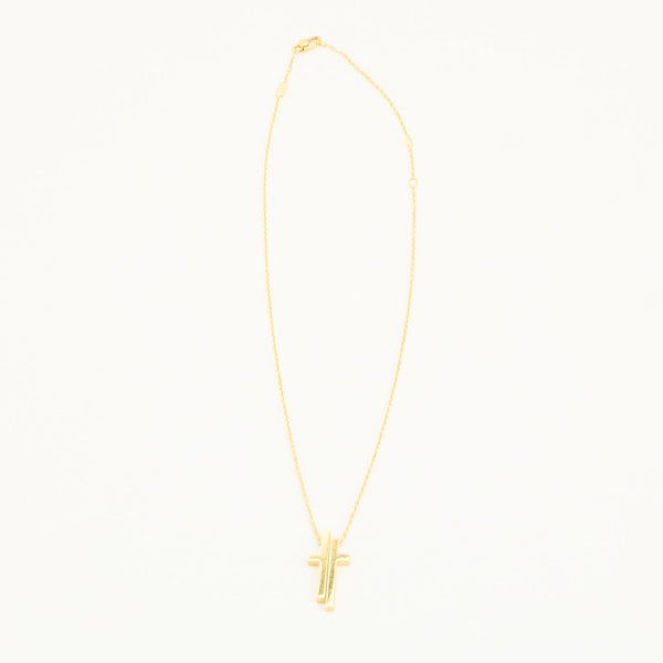 Gucci Separate Cross Ankarkedja Halsband i 18K guld, 48 cm, 9.15 g