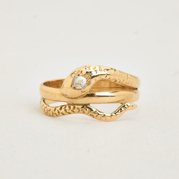 Ormring med diamant i 14K guld strl. 17.5 / strl. 55