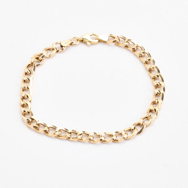 Pansar Armband i 8K guld, 19 cm, 3.4 g