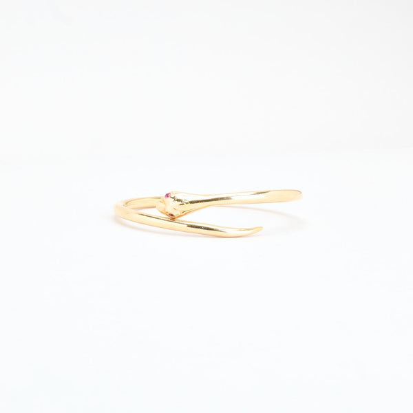 Orm öppen armring i 14K guld, 6.1 cm, 10.85 g