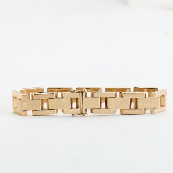 Block Armband i 8K guld, 18.5 cm, 18.8 g