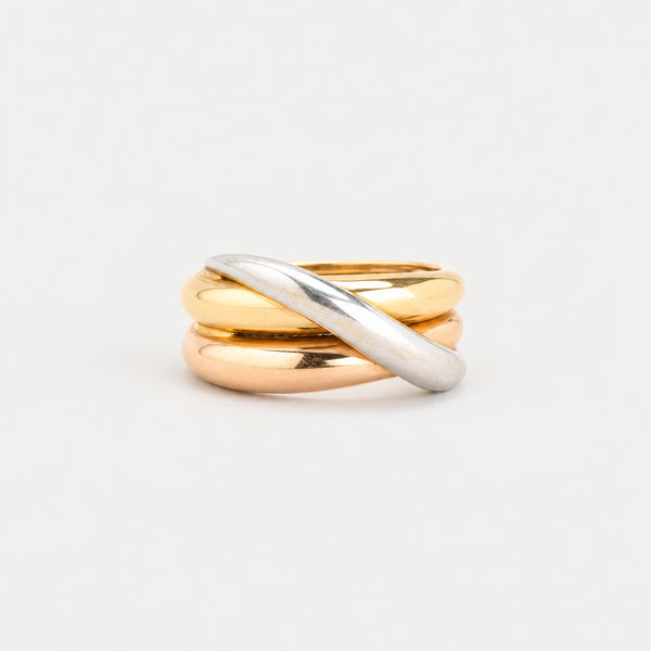 Tre i en ring i 14K guld strl. 17.2 / strl. 54