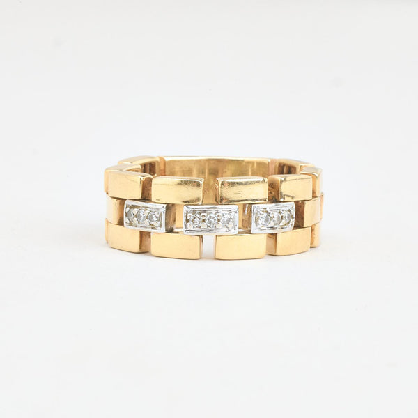 Korridor kedjering med diamant (0.05 ct) i 14K guld strl. 18.1 / strl. 57