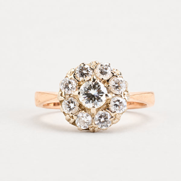 Haloring med diamant (1.06 ct) i 14K guld strl. 16.6 / strl. 52
