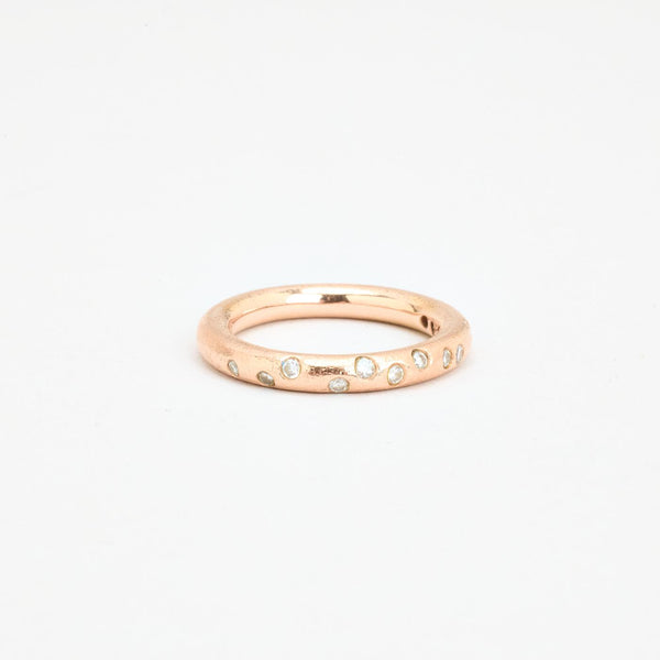 Matt Ruben Svart vigselring med diamant (0.2 ct) i 14K guld strl. 16.9 / strl. 53