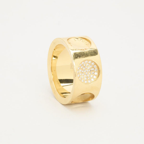 Louis Vuitton Empreinte band med diamant (0.08 ct) i 18K guld strl. 17.5 / strl. 55