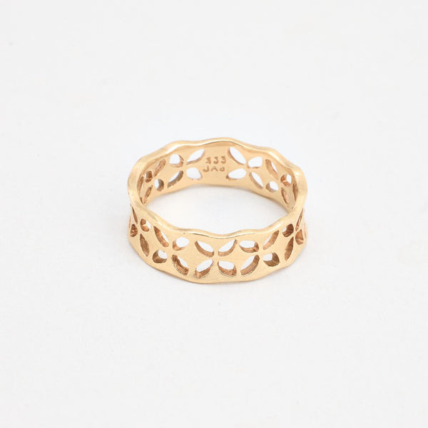 Blomma band i 8K guld strl. 16.6 / strl. 52