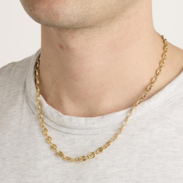 Marinerlänk Halsband i 8K guld, 50 cm, 24.1 g