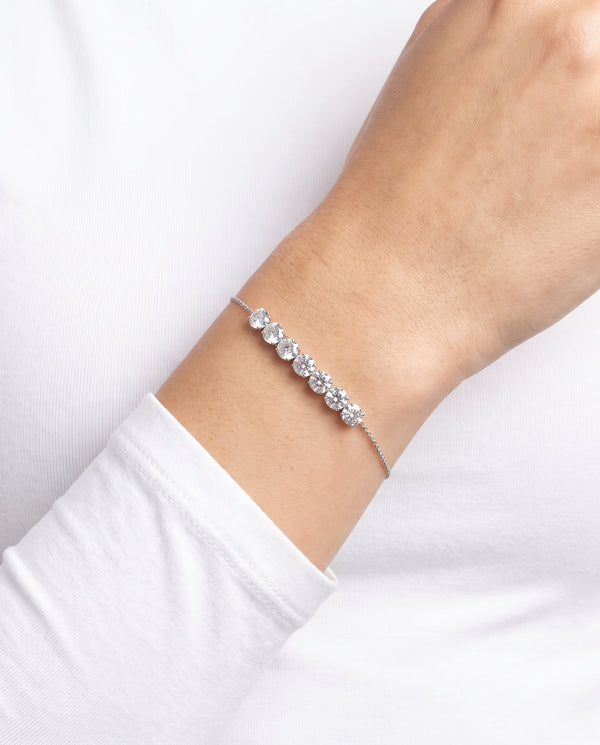Modern tennisarmband med diamant (2 ct) i 14K vitt guld, 17.5 cm, 2.05 g