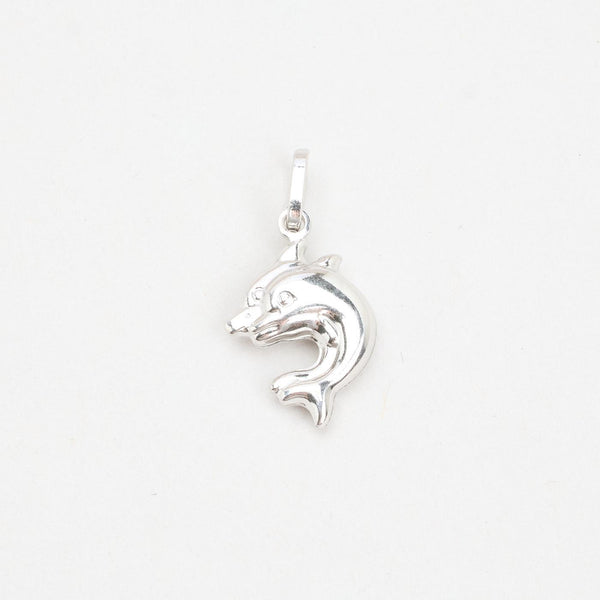 Delfin Hänge i 18K vitt guld, 1.5 cm, 1.1 g