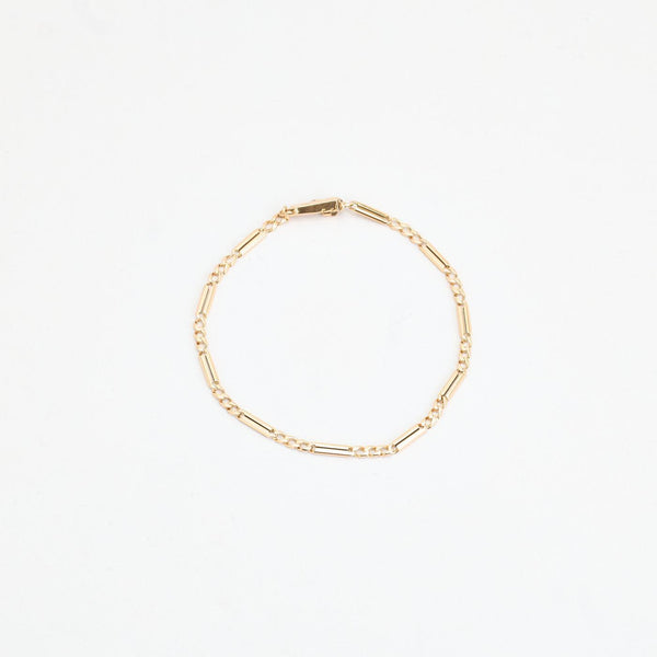 Pansar Armband med platta i 14K guld, 20.5 cm, 5.3 g