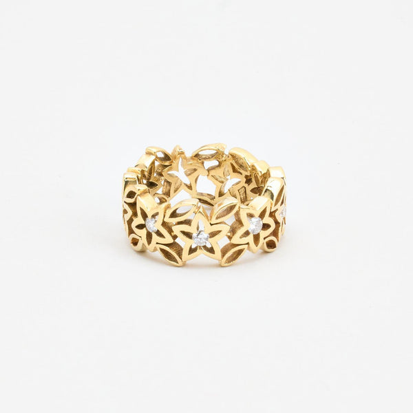 Blomma spetsring med diamant (0.13 ct) i 14K guld strl. 16.6 / strl. 52