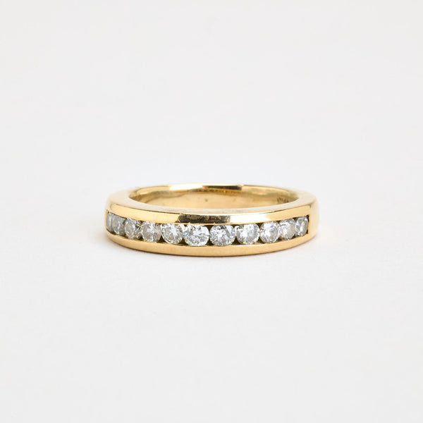 Alliansring med diamant (0.63 ct) i 14K guld strl. 16.9 / strl. 53