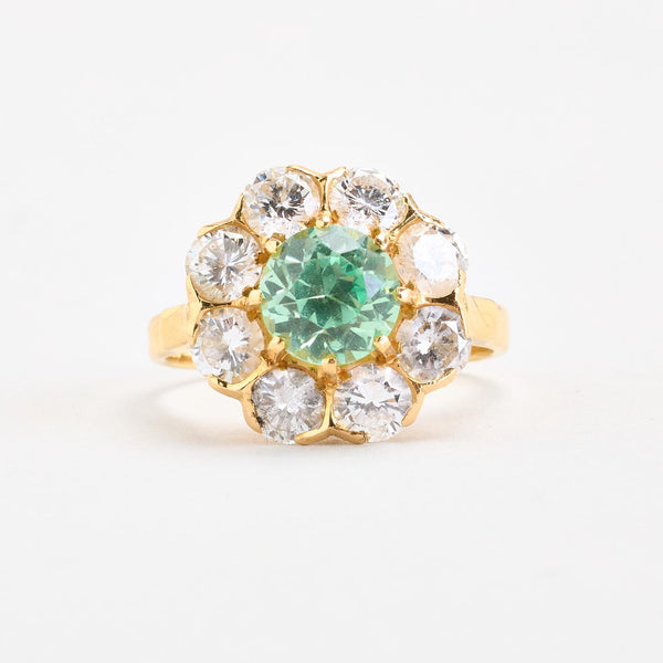 Haloring med diamant (2.15 ct) i 18K guld strl. 16.9 - 17.2 / strl. 53 - 54