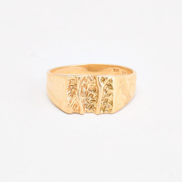Organisk signetring i 14K guld strl. 20.1 / strl. 63