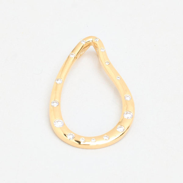Mads Ziegler Athena Dropphänge med diamant i 14K guld, 2.5 cm, 1.82 g