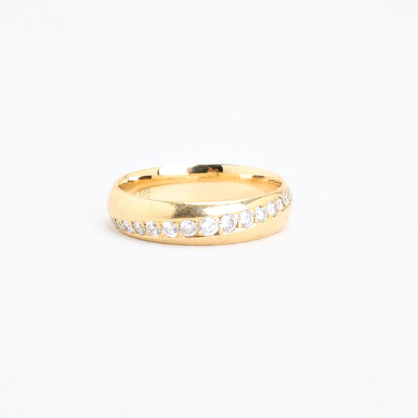 Nuran vigselring med diamant (0.27 ct) i 14K guld strl. 18.5 / strl. 58
