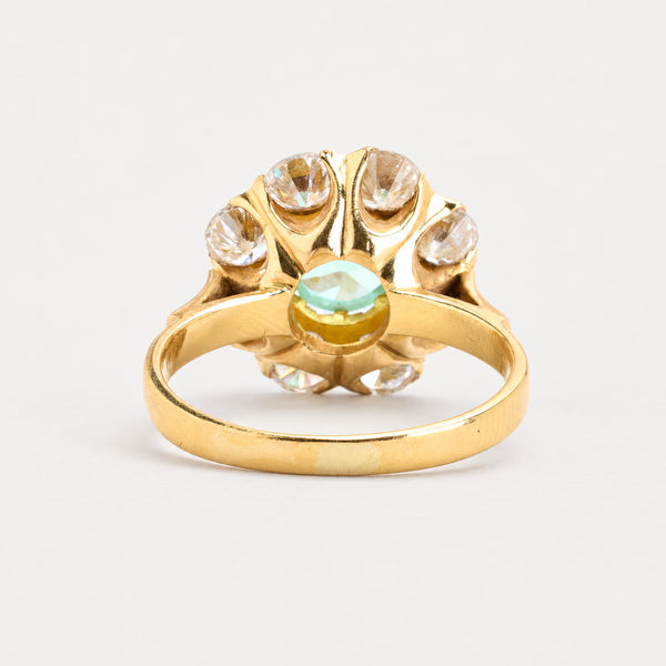 Haloring med diamant (2.15 ct) i 18K guld strl. 16.9 - 17.2 / strl. 53 - 54