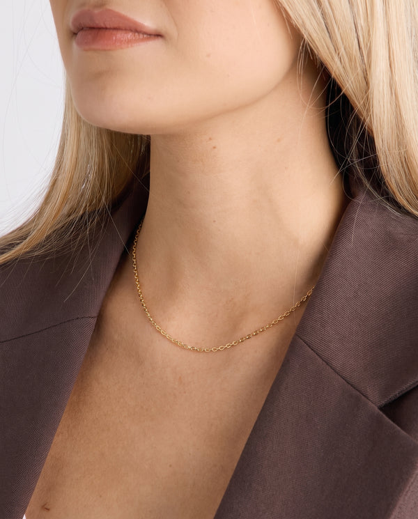Ankarkedja Halsband i 14K guld, 39.5 cm, 1 g