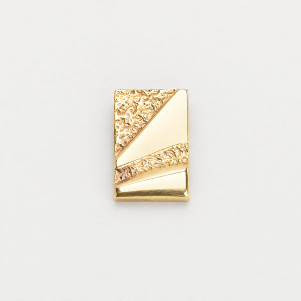 Organisk Dogtag-hänge i 8K guld, 2 cm, 2.2 g