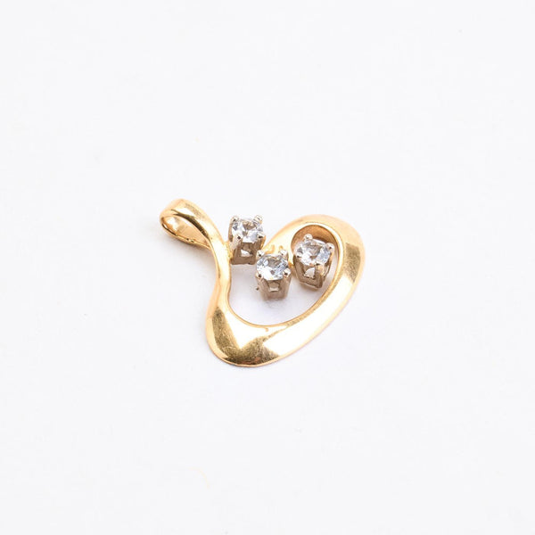 Organisk roshänge i 18K guld, 1.6 cm, 1.2 g