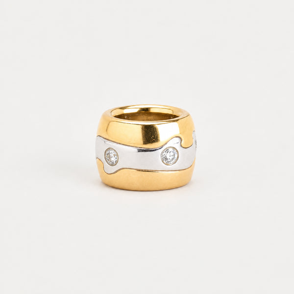 Georg Jensen Fusion Hänge med diamant (0.06 ct) i 18K guld, 0.9 cm, 2.4 g