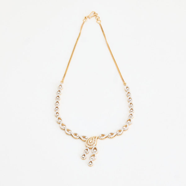 Collier med diamant (2.1 ct) i 18K guld, 40.5 cm, 16.89 g