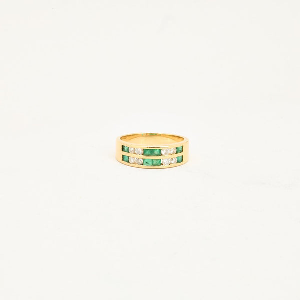 Gypsyring med diamant (0.25 ct) i 18K guld strl. 17.2 / strl. 54