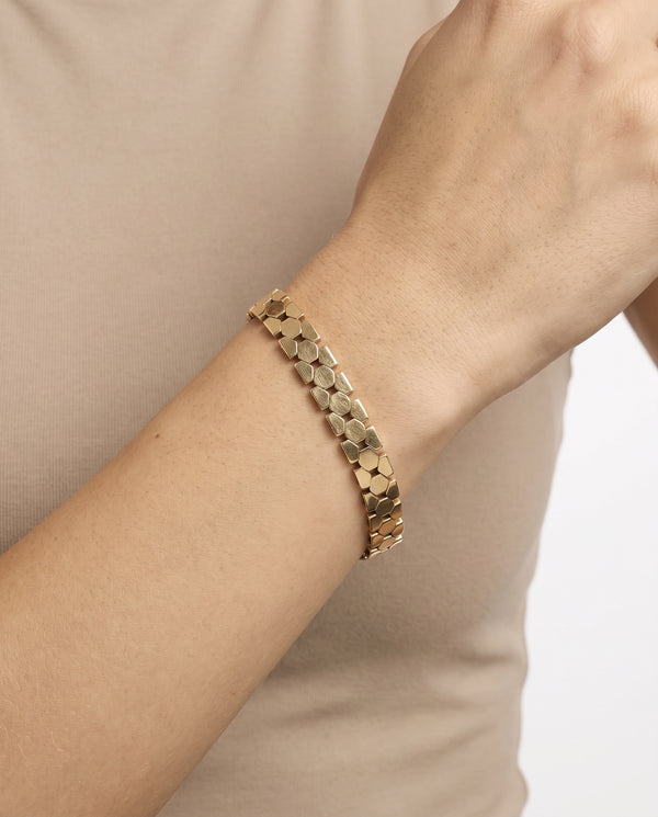 Bicelle Armband i 14K guld, 18.5 cm, 10.43 g