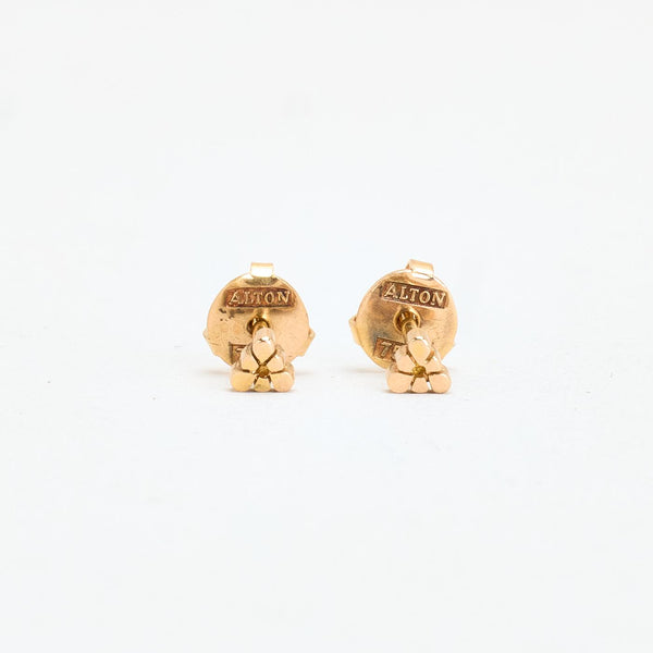 Örhängen med stift i 18K guld, 1 cm,