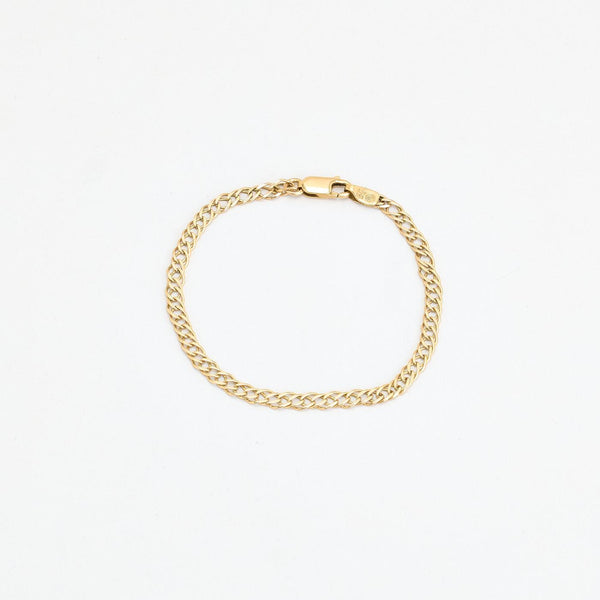 Flätad Pansar Armband i 14K guld, 18 cm, 3.34 g