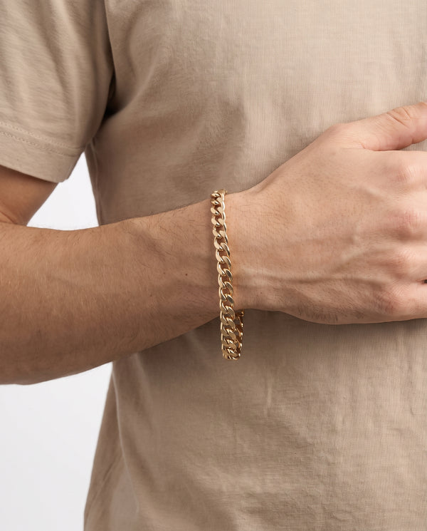 Pansar Armband i 14K guld, 18 cm, 17.3 g
