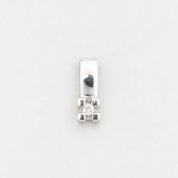 Solitärhänge med diamant (0.03 ct) i 14K guld, 1 cm, 0.94 g