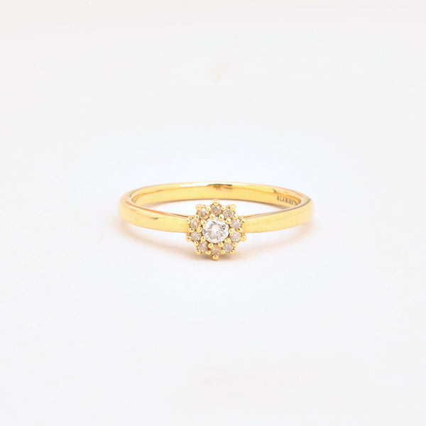 Illusion ring med diamant (0.14 ct) i 18K guld strl. 20.1 / strl. 63