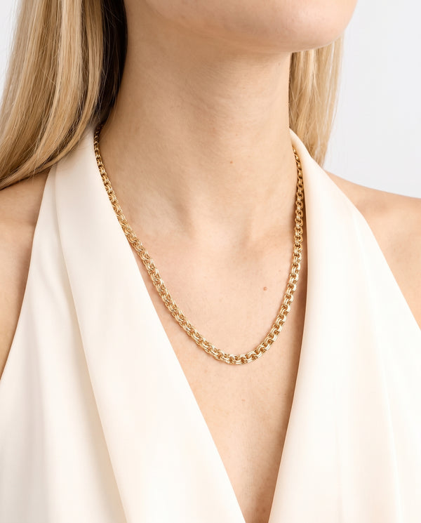 Ankarkedja Halsband i 8K guld, 46 cm, 16 g