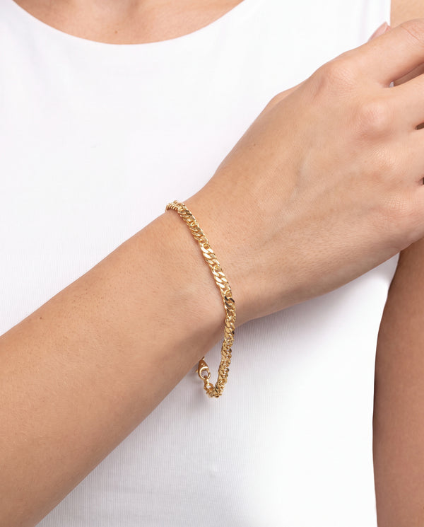 Singaporekedja Armband i 14K guld, 19 cm, 4.3 g