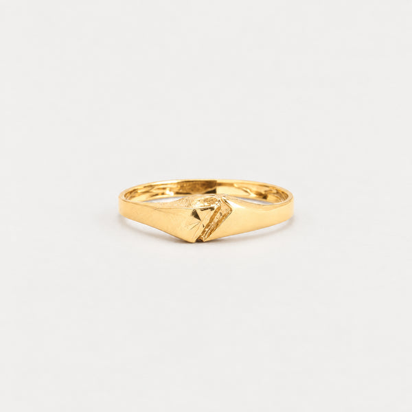 Organisk klackring i 14K guld strl. 16.6 / strl. 52