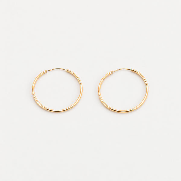 Creoler i 14K guld, 3.5 cm,