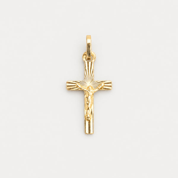 Kors med krucifix i 14K guld, 2.5 cm, 1.1 g