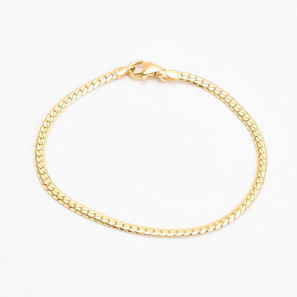 Pansar Armband i 8K guld, 19 cm, 4 g